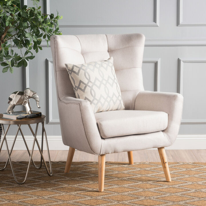 Merax Armchair Accent Chair with Wooden Legs