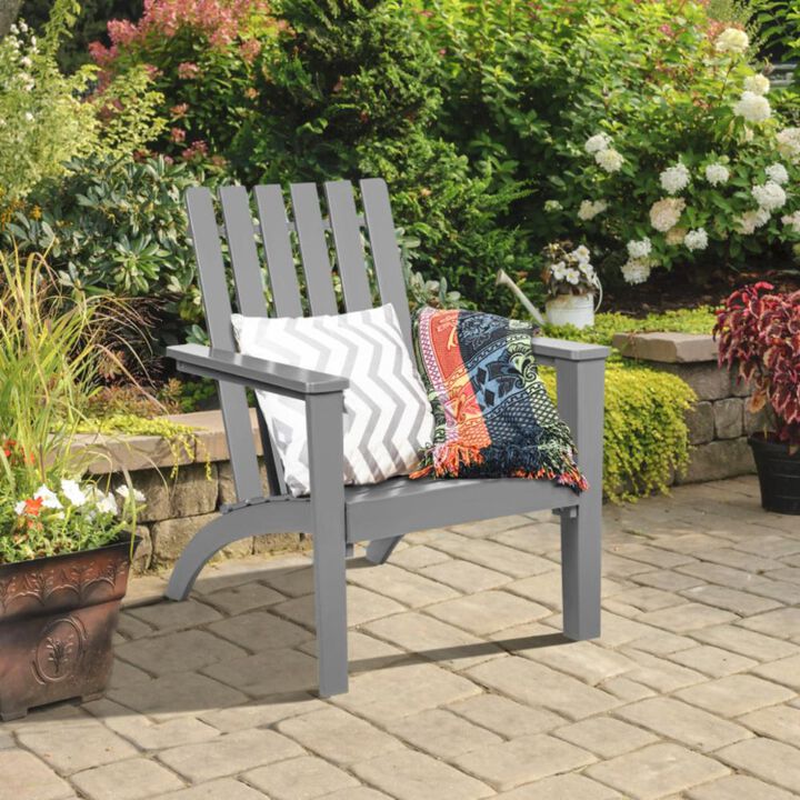 Hivvago Outdoor Durable Patio Acacia Wood Adirondack Lounge Armchair