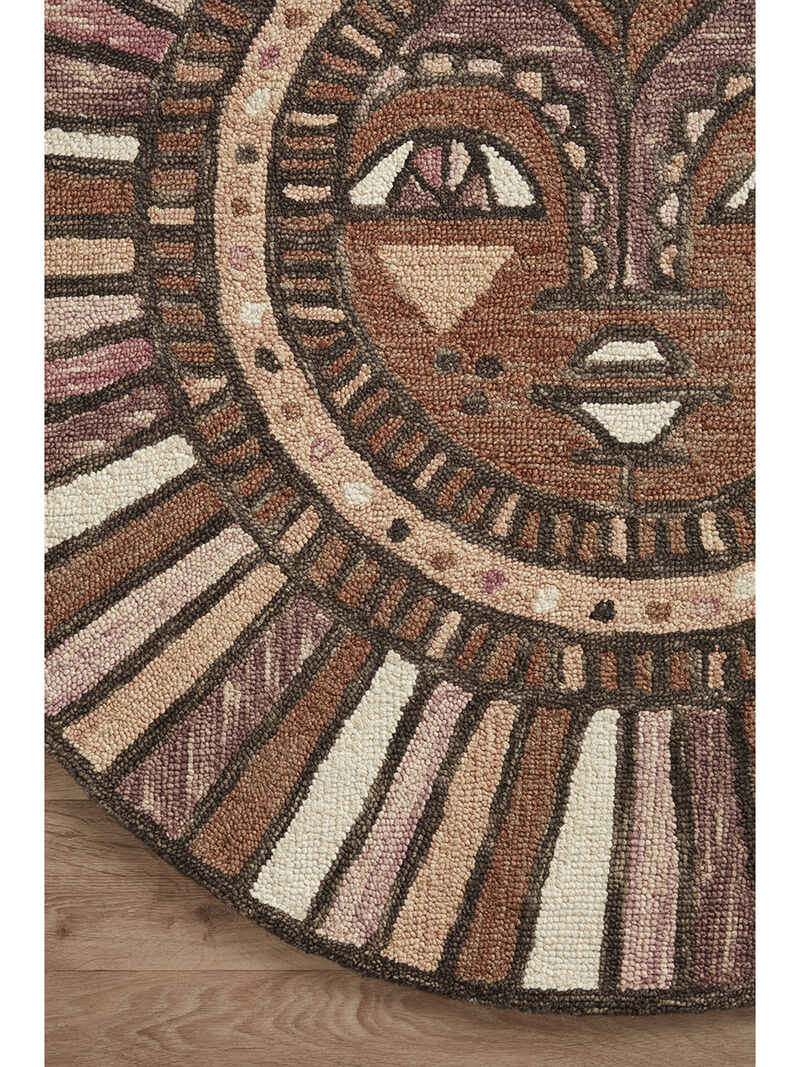 Ayo AYO02 Berry/Spice 3' x 3' Round Rug