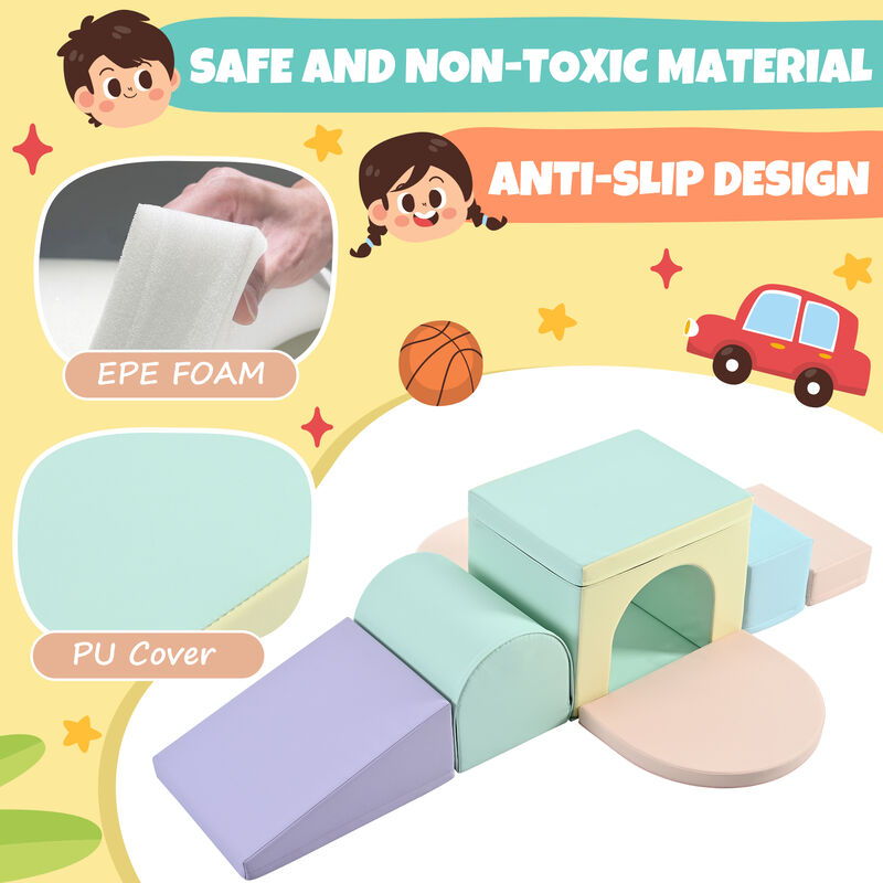 Merax Soft Play Equipment Climb and Crawl Playground