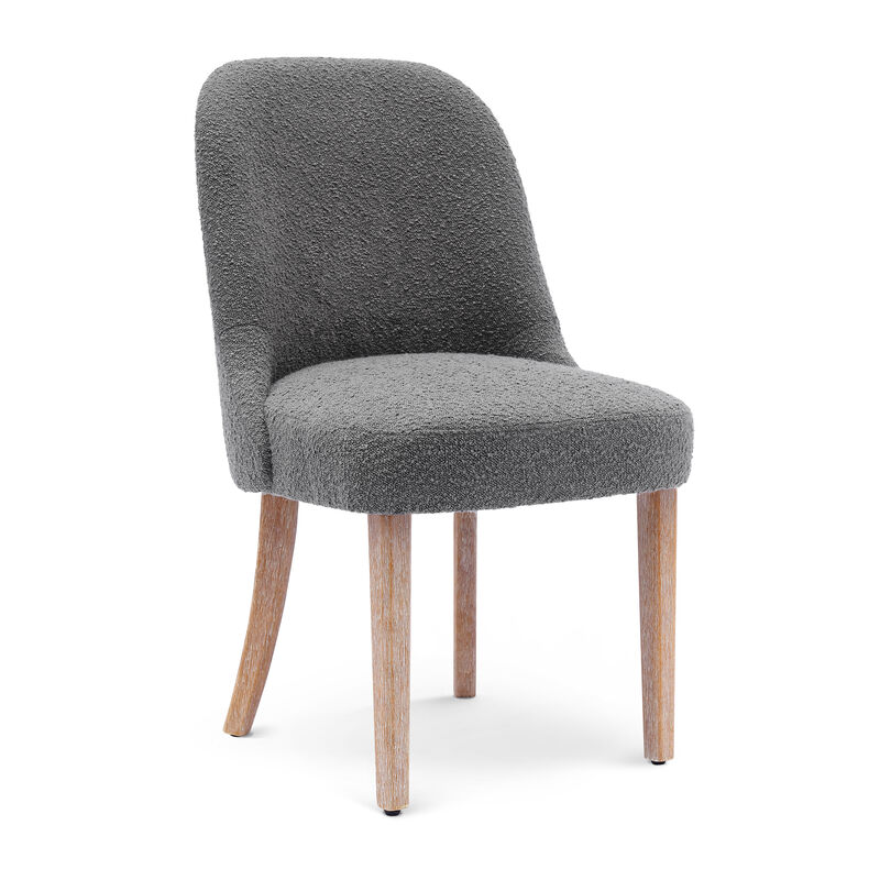 WestinTrends Mid-Century Modern Upholstered Boucle Dining Chair (Set of 6)