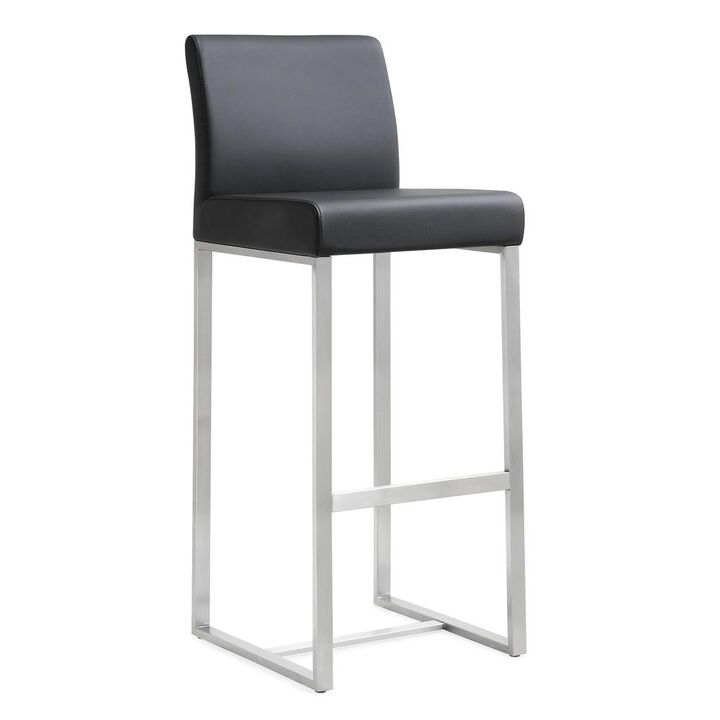Belen Kox Black Stainless Steel Barstool Set, Belen Kox