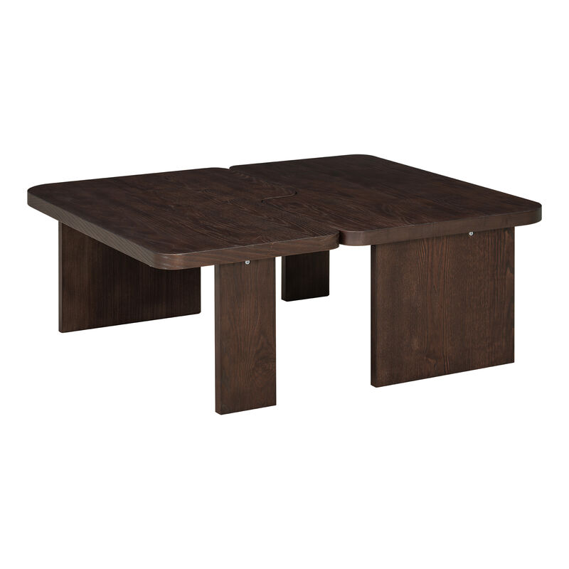 Merax Rectangle Coffee Table with Splicing Design