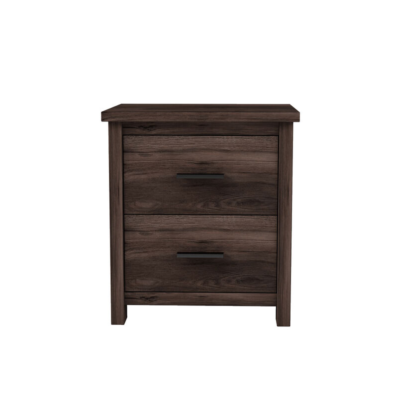 Merax Vintage 2-Drawer Wooden Nightstand