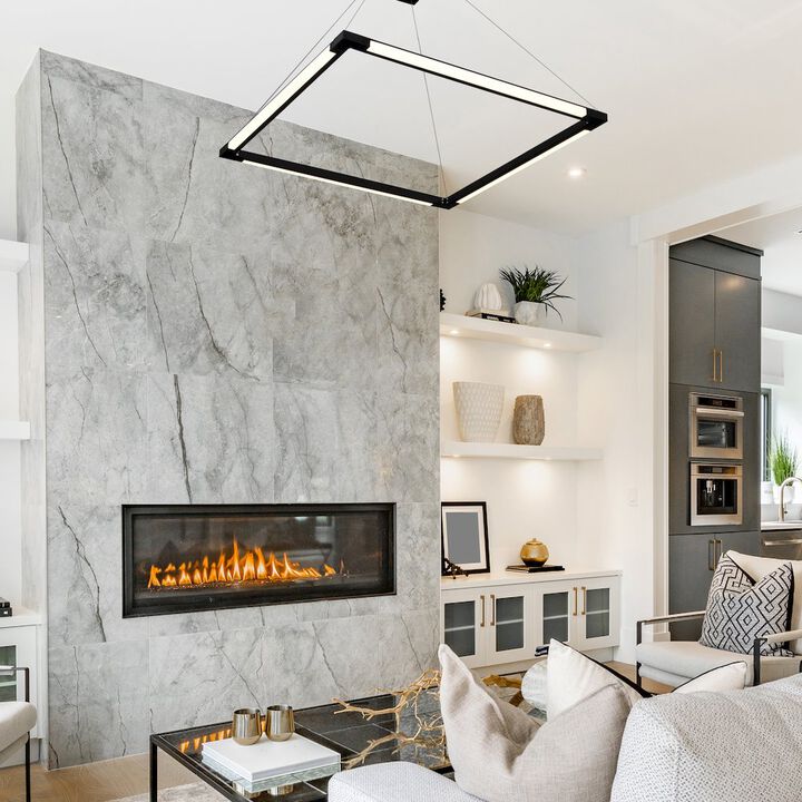 VONN Lighting Integrated LED Height Adjustable Square Chandelier