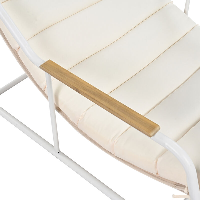 Merax Outdoor Chaise Lounge Chairs ans 1 Side Table
