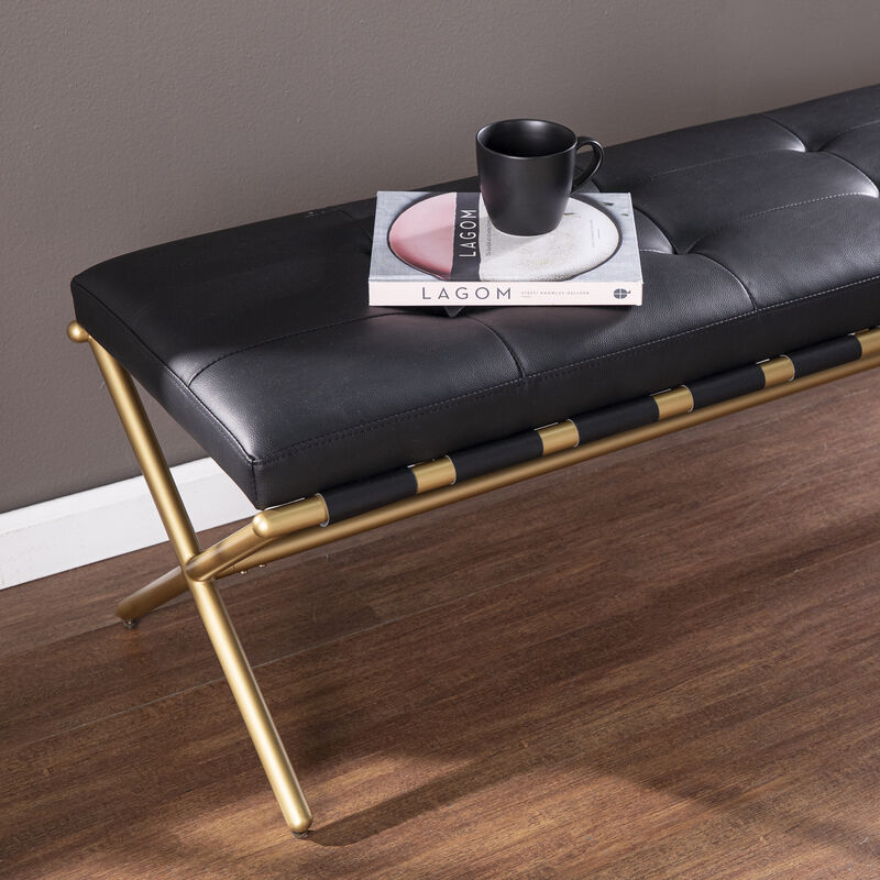 Marlborough Faux Leather Bench