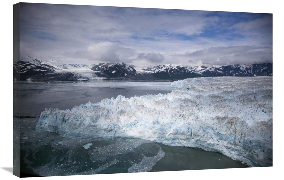Hubbard Glacier encroaching on Gilbert Point, Wrangell-St. Elias National Park, Alaska-Canvas Art-36x24