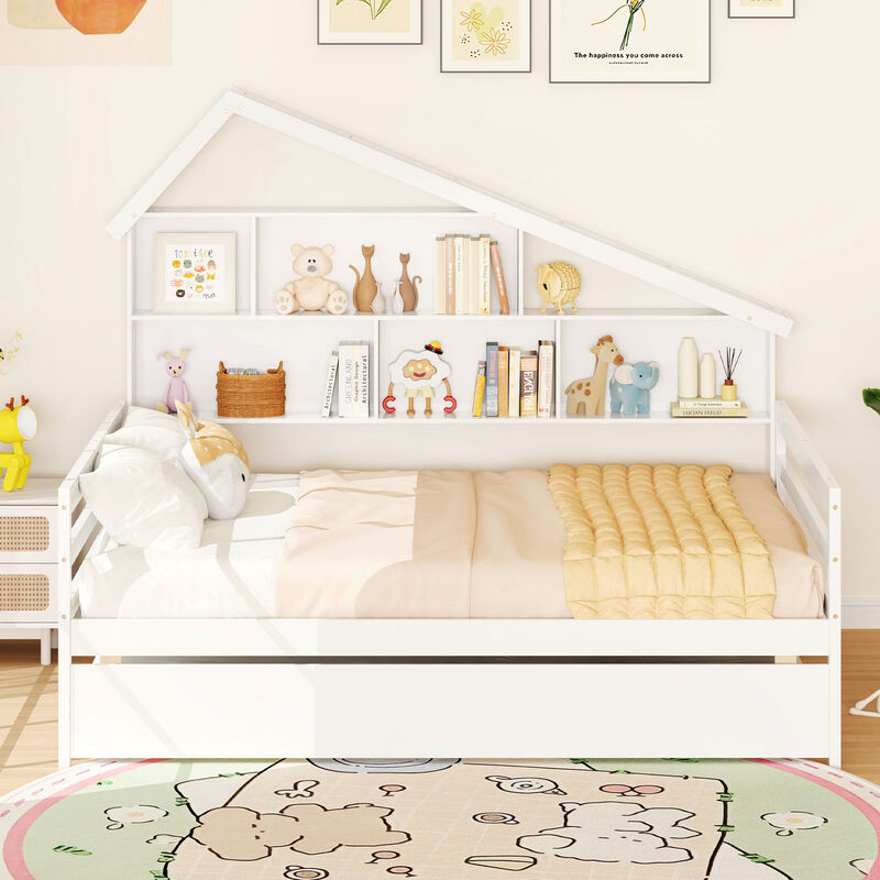 House-Shaped Full Size Daybed with Trundle