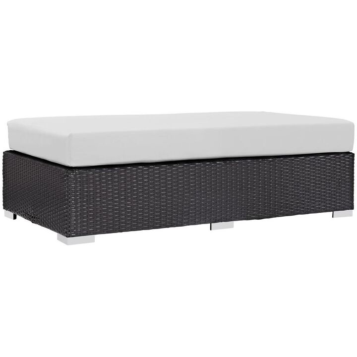 Modway Convene Outdoor Patio Fabric Rectangle Ottoman