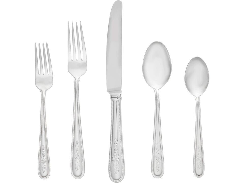 Lenox Opal Innocence 20-Piece Flatware Set, Metallic