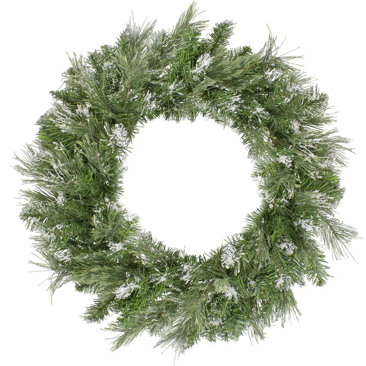 Snow Mountain Pine Artificial Christmas Wreath - 24 Inch  Unlit