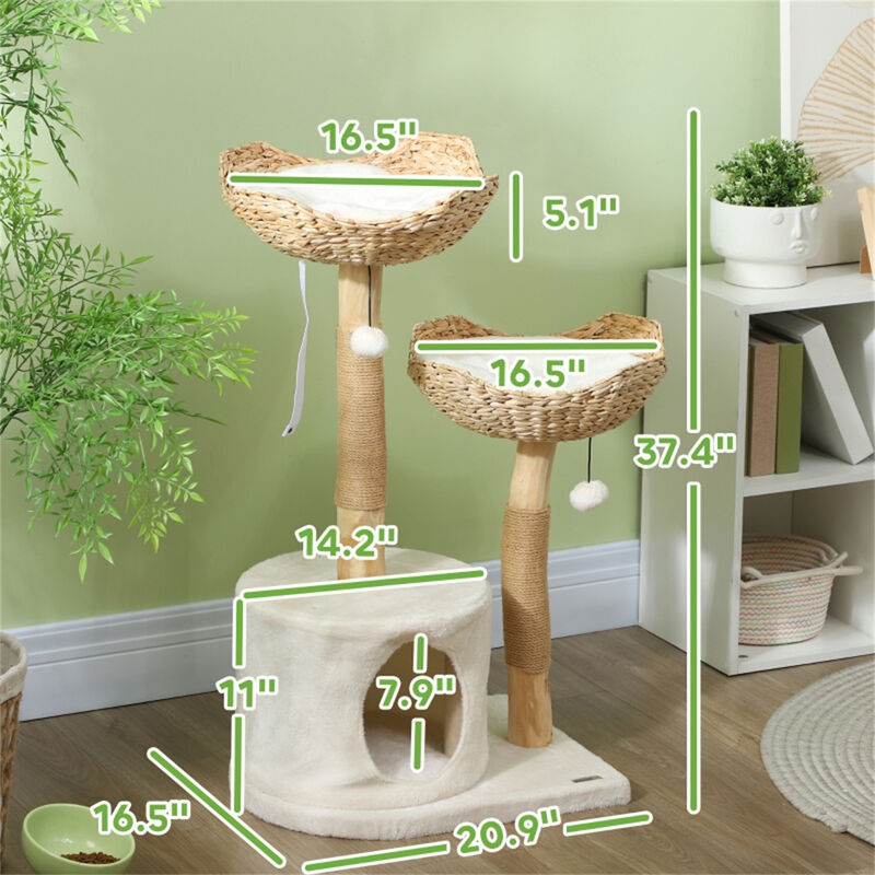 Premium Multi-Level Cat Tree with Scratching Posts, Perches, and Cozy Hideaways for Cats