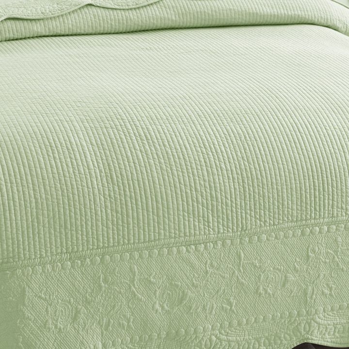 MarCielo 3 PCS 100% Cotton Oversized Bedspread Set Lightweight Quilt Set TG - King