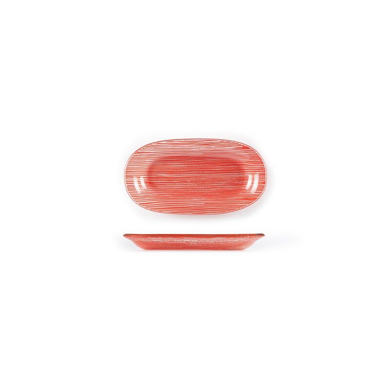 Glass Dinnerware 7.75" x 4.25" x h:0.5" Oval Glass Platter (Set of 4)