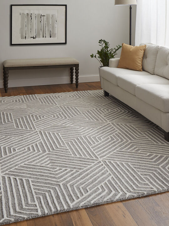 Lytton T8010 Gray/Cream 9'6" x 13'6" Rug By Thom Filcia
