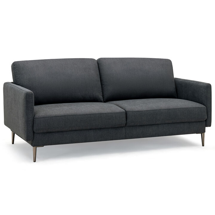 Fabric Sofa Couch Living Room Small Apartment Furniture w/ Metal Leg Fabric Sofa Couch Living Room Small Apartment Furniture w/ Metal Leg