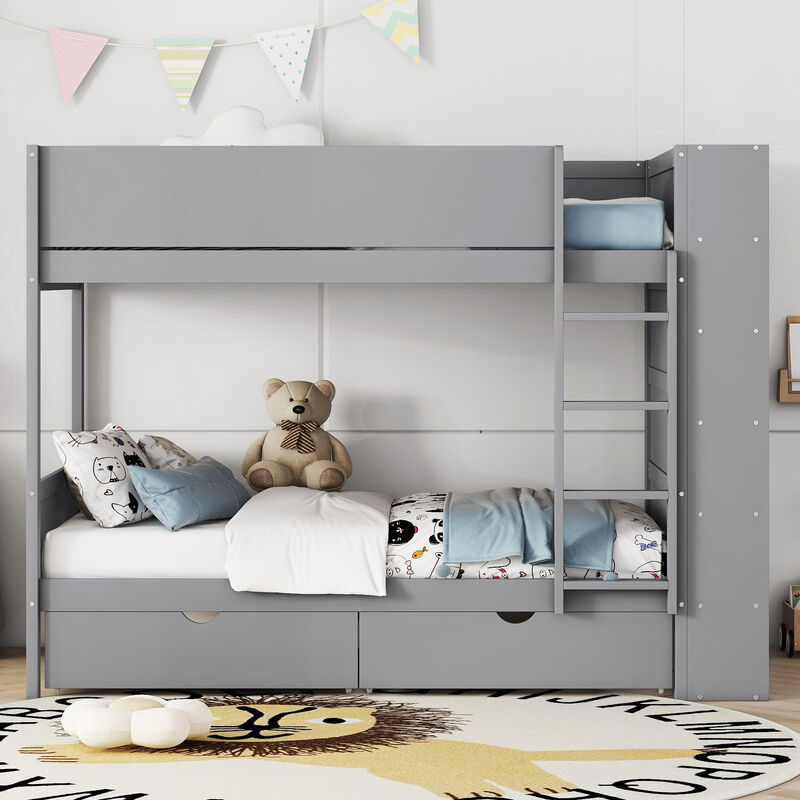 Merax Storage Bunk Bed With 2 Drawers