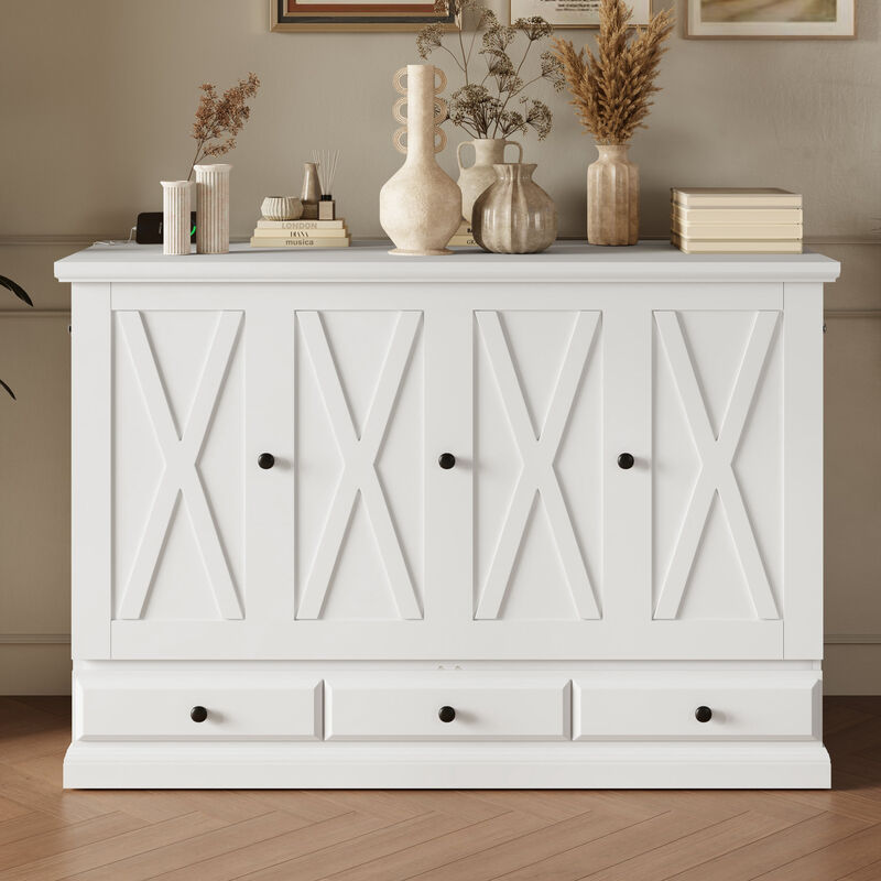 Merax Murphy Bed with Charging Station