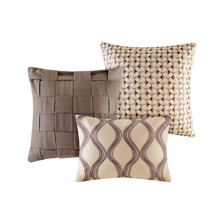 Belen Kox Graceful Grey Jaquard 9-Piece Comforter Set, Belen Kox