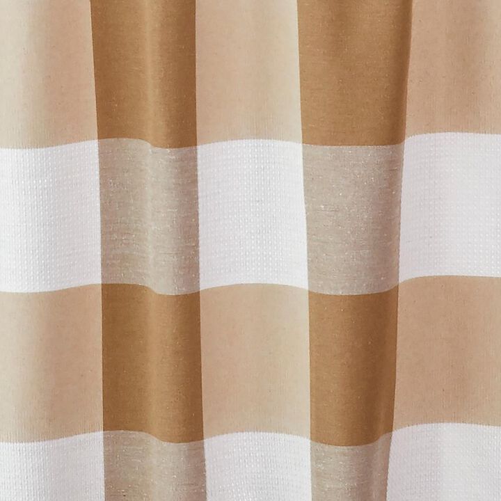 SKL Home By Saturday Knight Ltd Grandin Tier Curtain Pair - 57X36", Tan/White