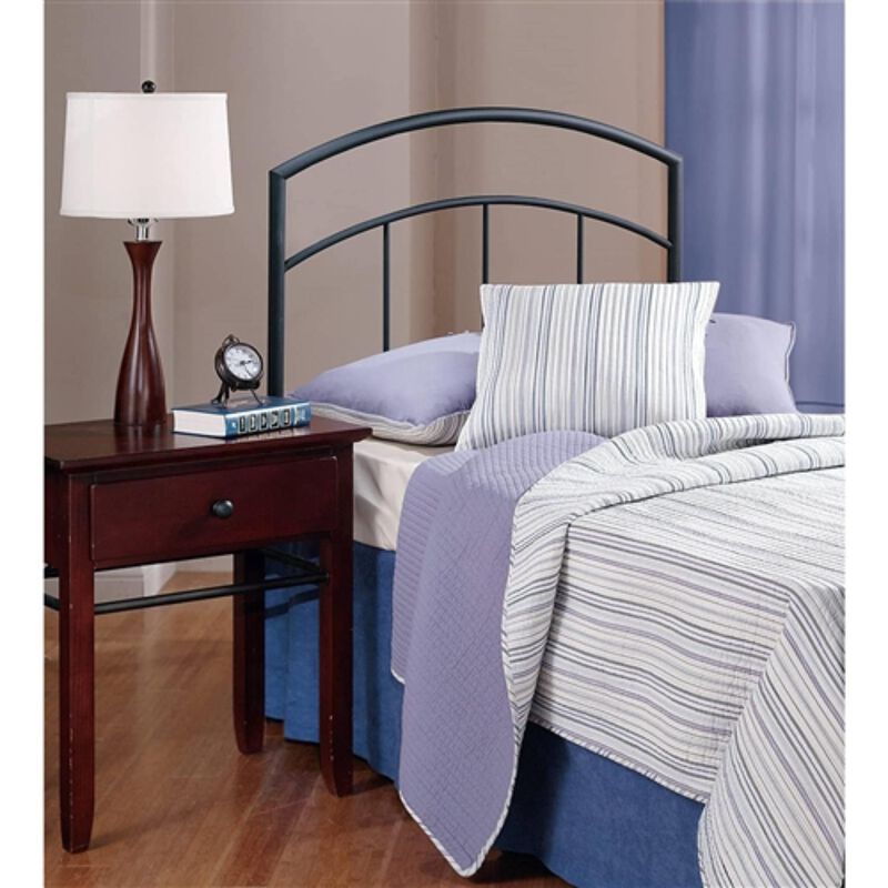 Hivvago Twin size Transitional Headboard in Textured Black Metal Finish