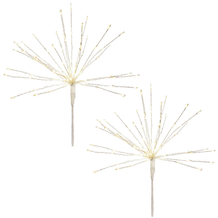LED Starburst Tree Topper 15.5"W x 23.5"H 75 Lights UL Plug (Set of 2)
