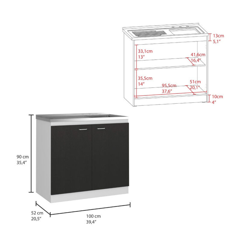 Utility Sink Vernal, Kitchen, White / Black