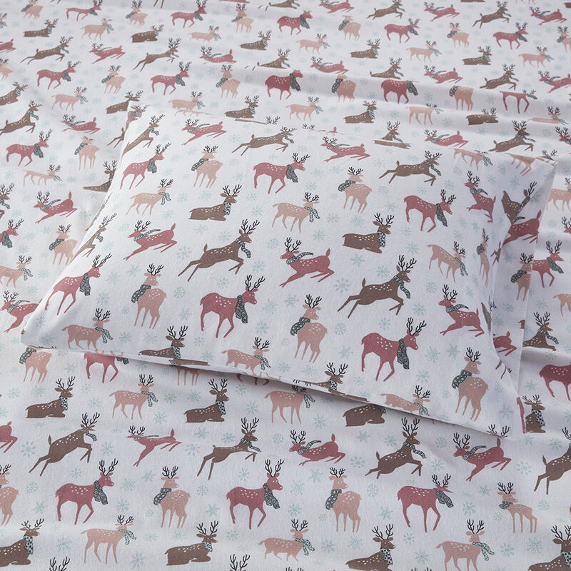 Gracie Mills Persephone 4-Peice Cotton Flannel Sheet Set