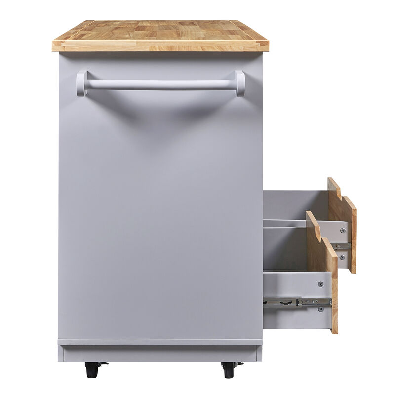 Merax Classic Two-sided Kitchen island Cart on Wheels