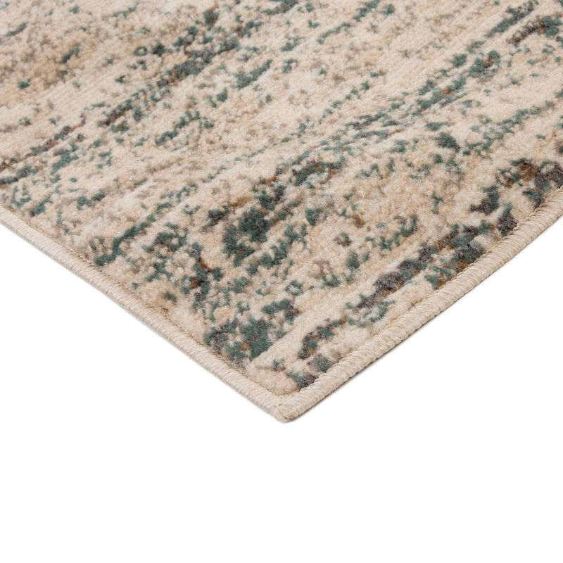 Alpine Grace Ivory Striped Area Rug 7'10" x 10'2"