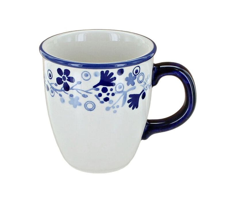 Blue Rose Polish Pottery Coffee Mug