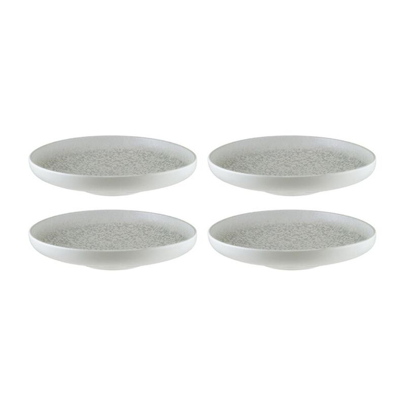 Luna dia.4" h:0.75" 4 oz. Round White Porcelain Bowl (Set of 4)