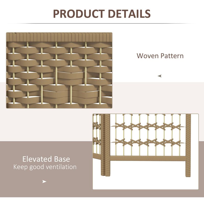 Natural Large Screen: 6-Panel Folding Wave Room Divider