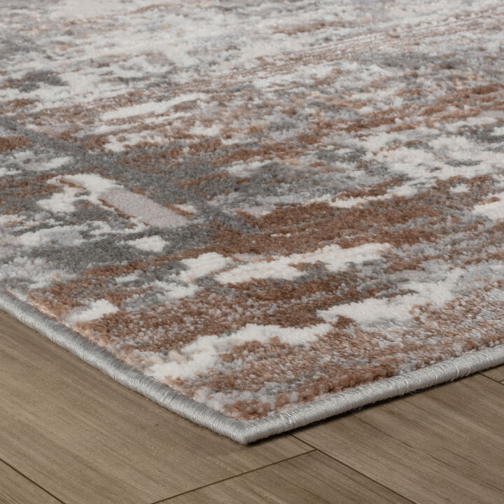 Atlas Vintage Boho Brown Grey Indoor Area Rug