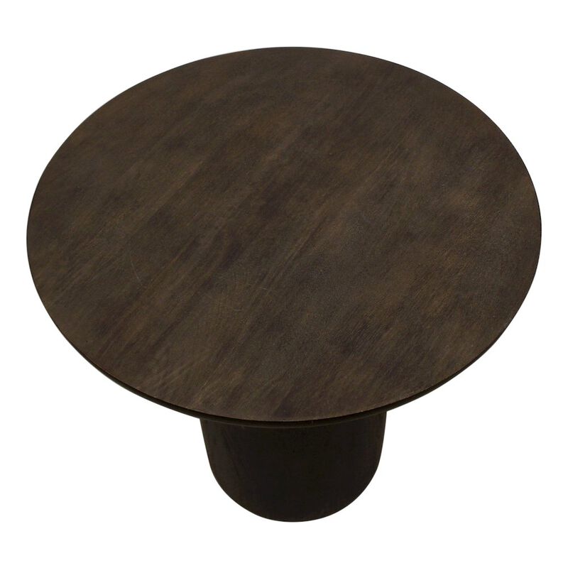 Alex Hamilton Sullivan 24'' Solid Wood Round End Table in Dark Brown Finish