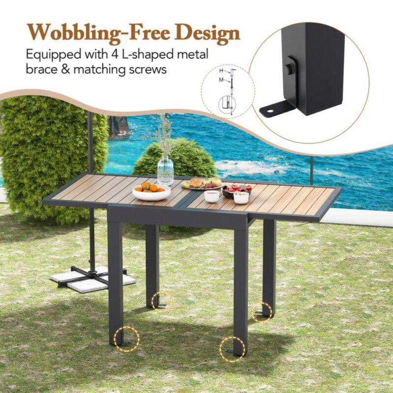 Hivvago 31.5-63 Inches Extendable Patio Table for 4-6 People