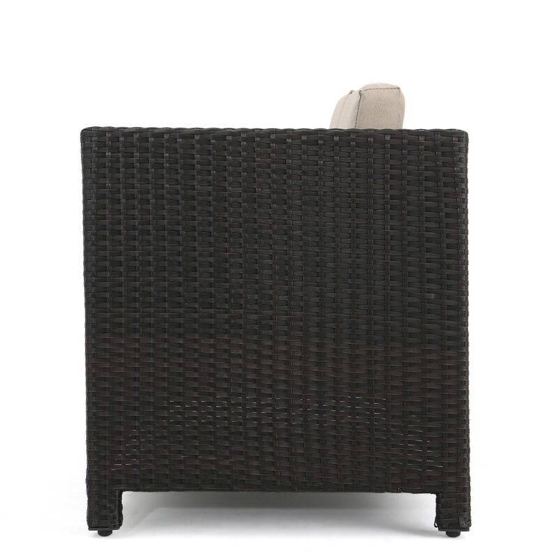 Merax PE Rattan Outdoor Loveseat Sofa