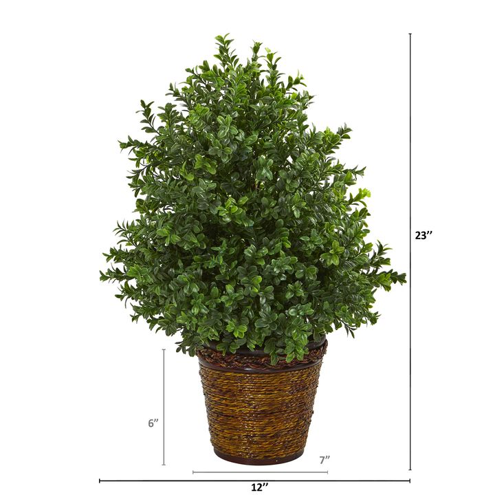 Hivvago 23" Sweet Grass Artificial Plant in Basket (Indoor/Outdoor)