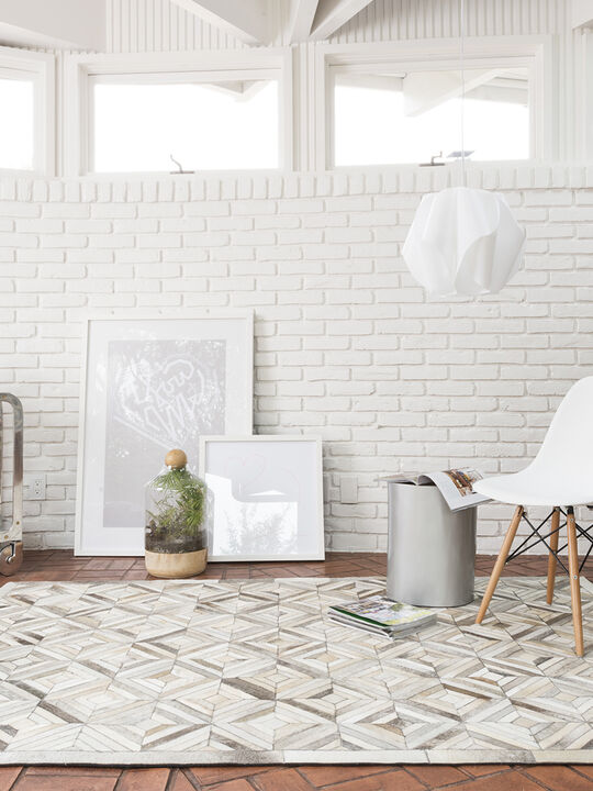Promenade PO01 Ivory/Grey 3'6" x 5'6" Rug