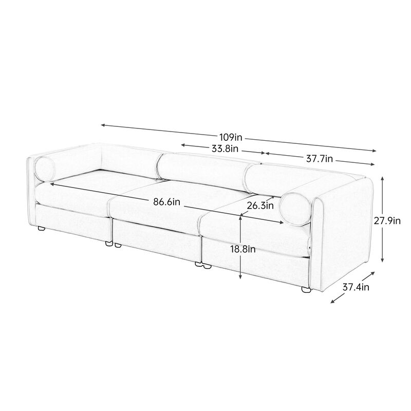 Merax Modular Sectional Sofa with Storage