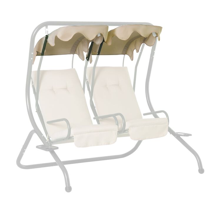Tubular Frame Swing Canopy: Beige 2-Seater Replacement Cover Tubular Frame Swing Canopy: Beige 2-Seater Replacement Cover