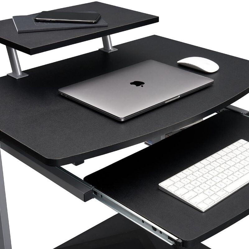 Techni Mobili Compact Computer Cart With Storage . Color: Graphite