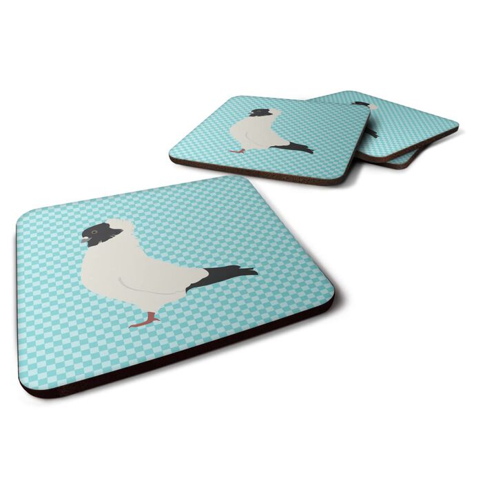 Caroline's Treasures Nun Pigeon Blue Check Decorative coasters, 3.5, Multicolor