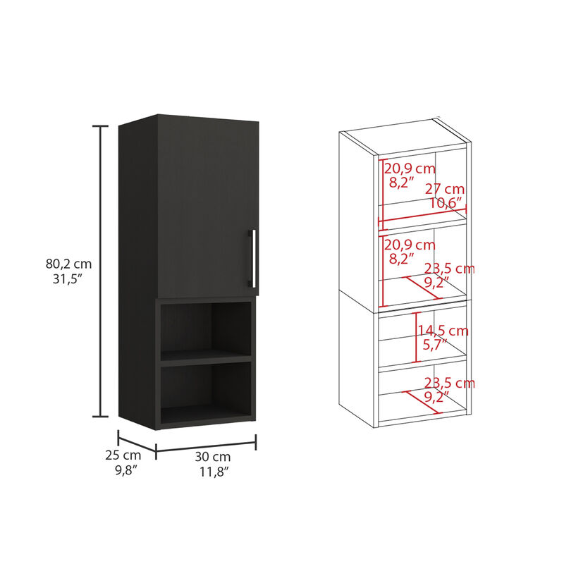 Medicine Cabinet Jozz, Bathroom, Black