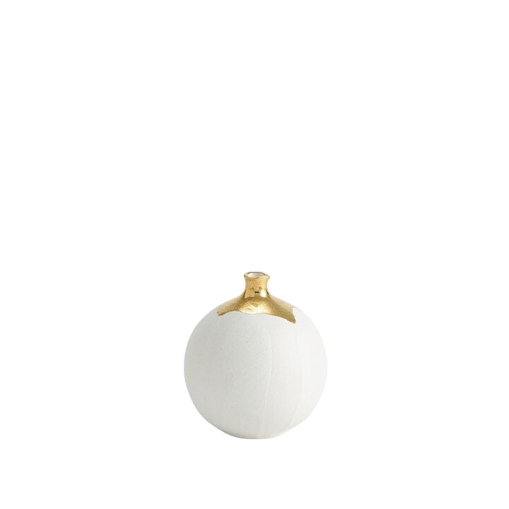Dipped small Golden Crackle Vase
