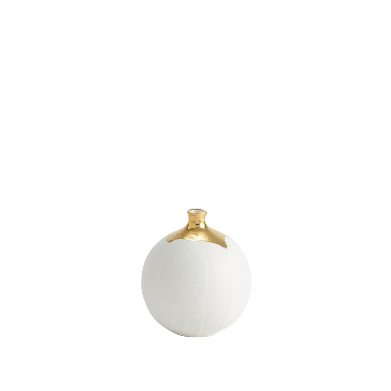 Dipped small Golden Crackle Vase