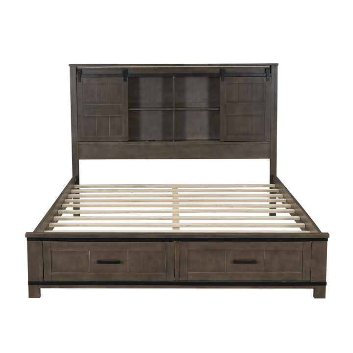 Merax LED Platform Bed with Headboard and USB