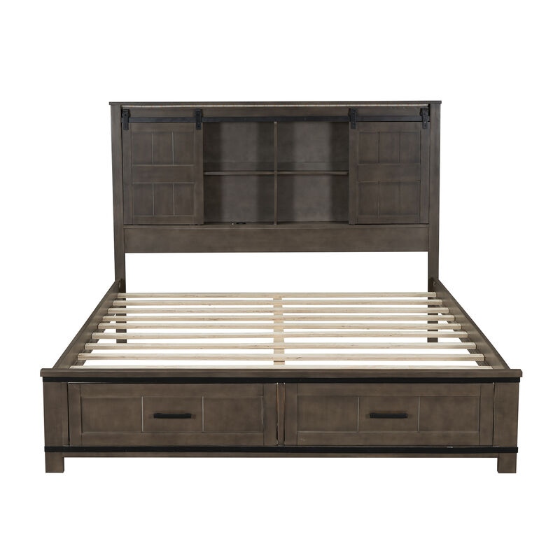 Merax LED Platform Bed with Headboard and USB