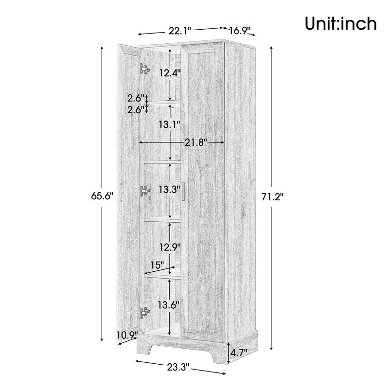 Merax Bathroom Storage Cabinet with 2 Doors